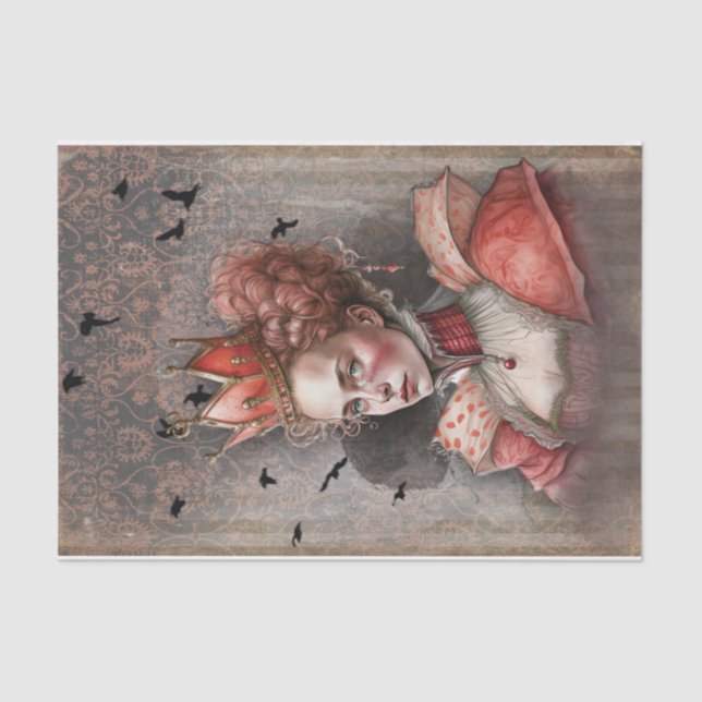 Red Queen Decoupage Paper (Front)