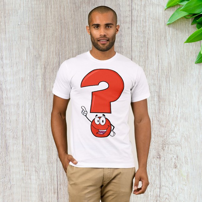 Red Question Mark Mens T-Shirt (Creator Uploaded)