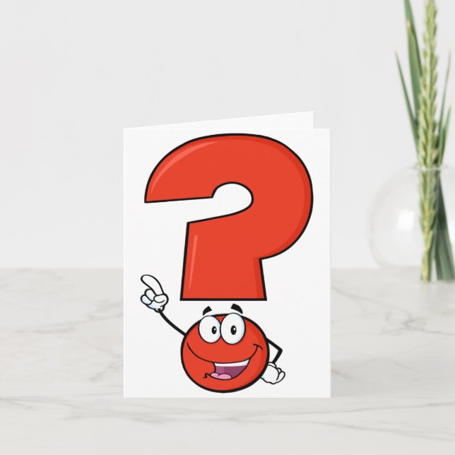 Red Question Mark Note Cards (Front)