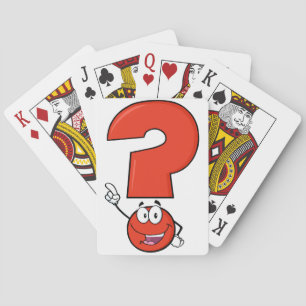 Red Question Mark Playing Cards