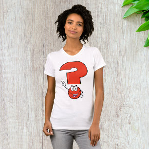 Red Question Mark Womens T-Shirt