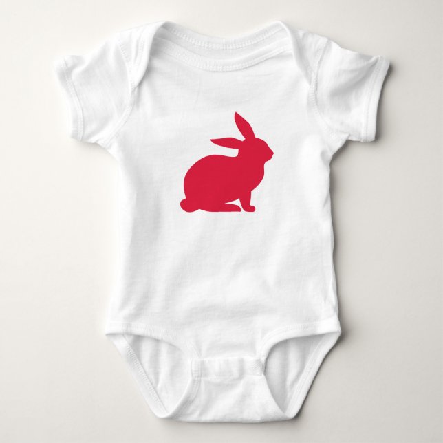 Red Rabbit Baby Bodysuit (Front)