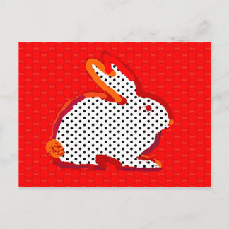 'red rabbit' digital painting Postcard