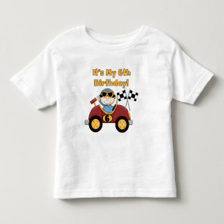 Red Race Car 6th Birthday T-shirts and gifts