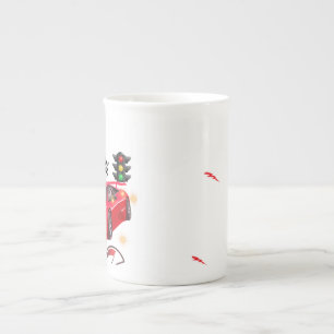 Red Race Car "Beep Beep" Personalized Party Paper  Bone China Mug