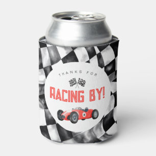 Red Race Car Birthday Party Can Cooler Favour