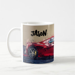 Red Race Car Coffee Mug