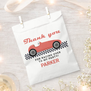 Red Race Car Racing Birthday Party Favour Bag