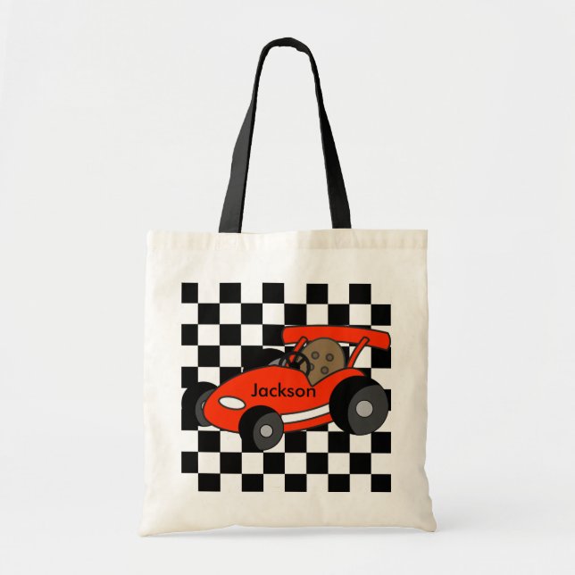 Red Race Car Tote Bag (Front)