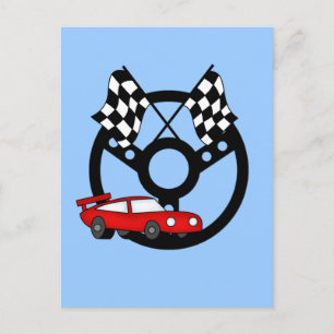 Red Race Car Tshirts and Gifts Postcard