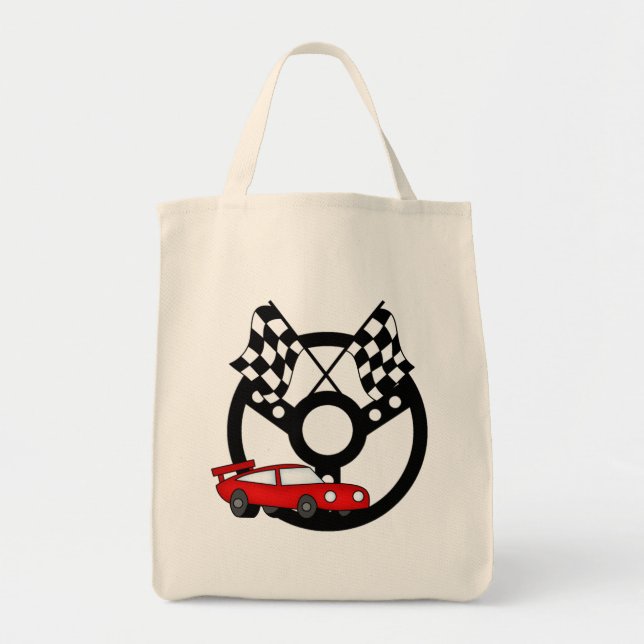 Red Race Car Tshirts and Gifts Tote Bag (Front)