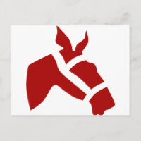 Red Race Horse Head Icon