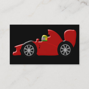 Red Racing Car Driver Business Card