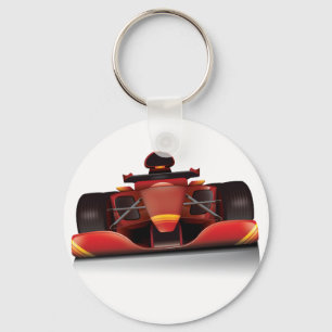 Red Racing Car Key Ring