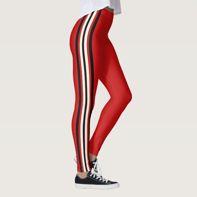 Red Racing Stripes Leggings (Right)
