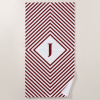 Red Radiating Rhombuses with Central Letter