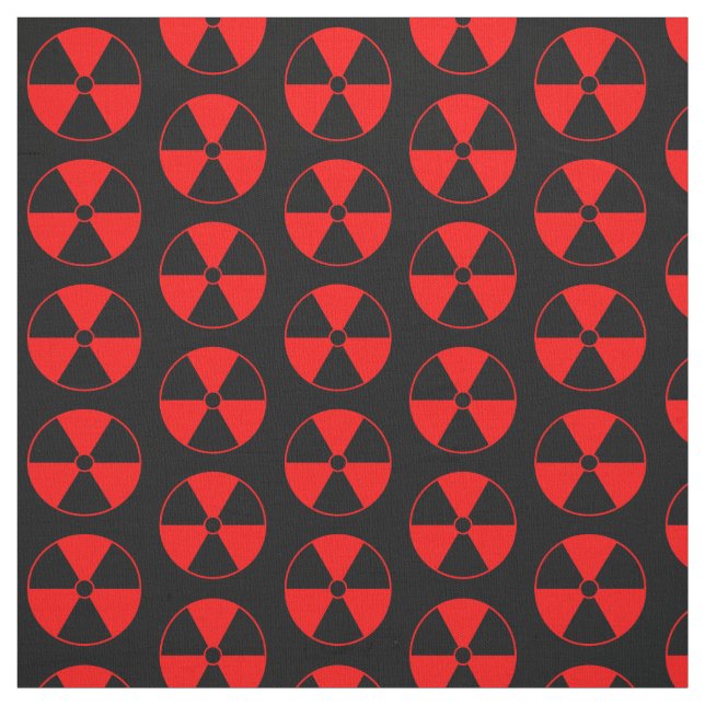 Red Radiation Symbol Fabric (Swatch)