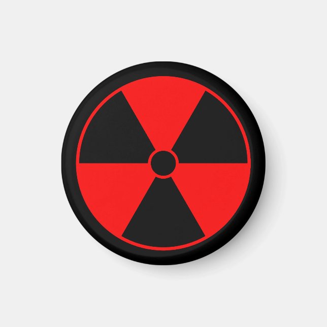 Red Radiation Symbol Magnet (Front)