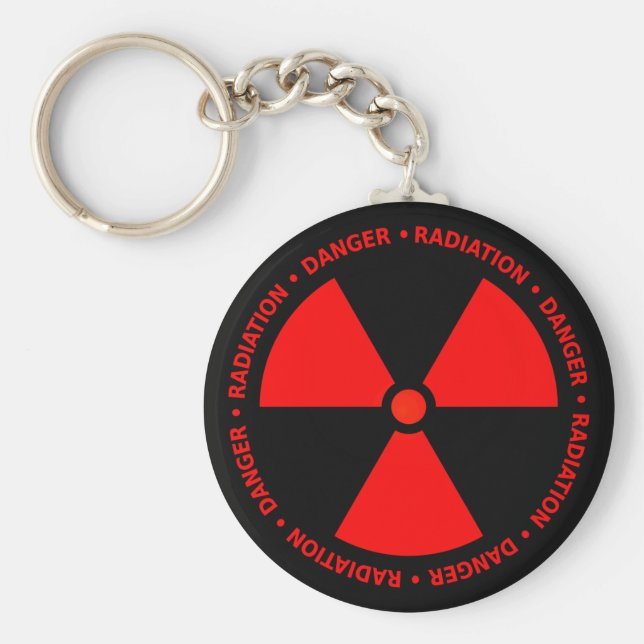 Red Radiation Warning Key Ring (Front)