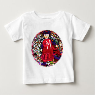 Red Rag Queen Textile Doll with your Monogram Baby T-Shirt