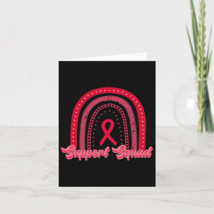 Red Rainbow Blood Cancer Awareness Support Squad W Card