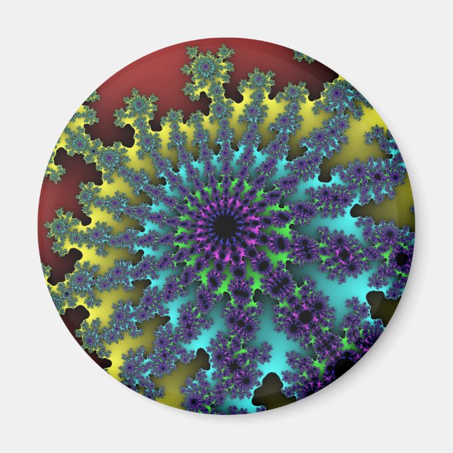 Red Rainbow Burst Magnet (Front)