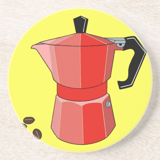 Red Rainbow Espresso Coaster (Front)