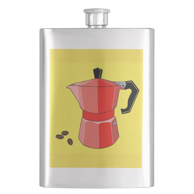 Red Rainbow Espresso Hip Flask (Front)