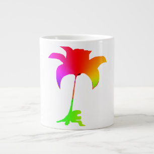 Red Rainbow Floral Gift Large Coffee Mug