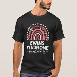 Red Rainbow Ribbon Love Support Evans Syndrome Awa T-Shirt