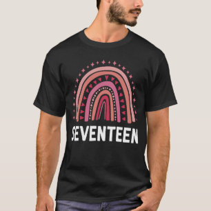 Red Rainbow Seventeen Year Old 17 Bday 17th Birthd T-Shirt