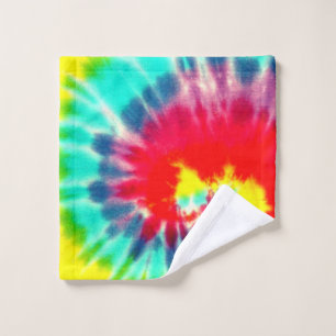 Red Rainbow Tie Dye, Wash Cloth