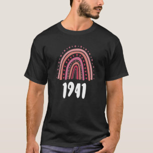 Red Rainbow Year Of Birth 1941 Birthday T-Shirt