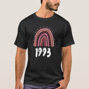 Red Rainbow Year Of Birth 1993 Birthday T-Shirt