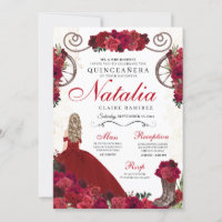 Red Ranchero Princess Quinceanera