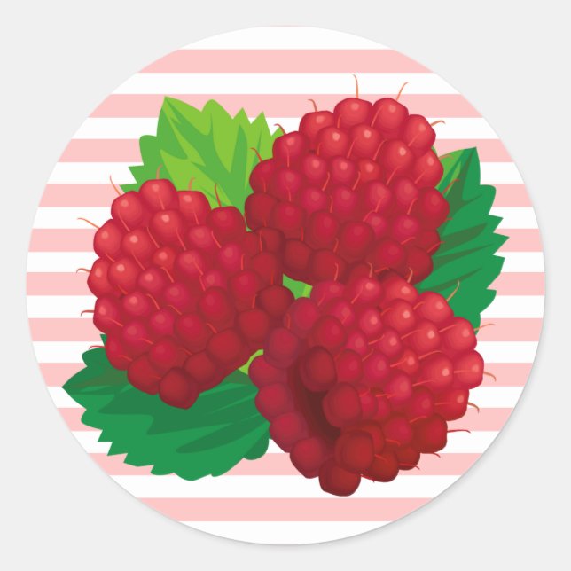 Red Raspberries Sticker (Front)