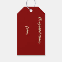 Red Raspberry Congratulations Gift Tag