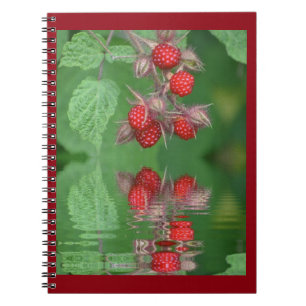 Red Raspberry Reflections Spiral Notebook