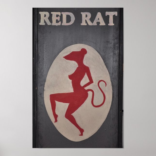 Red Rat Pub Sign (Front)