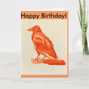 Red Raven Birthday card