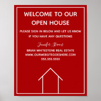 Red Real Estate Company Custom Open House