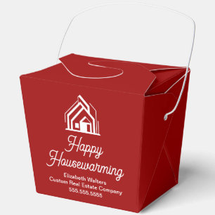 Red Real Estate Company Housewarming Fortune Favour Box