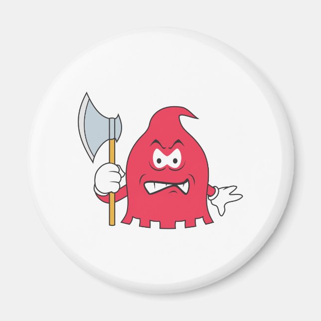 Red Reaper Face Magnet (Front)
