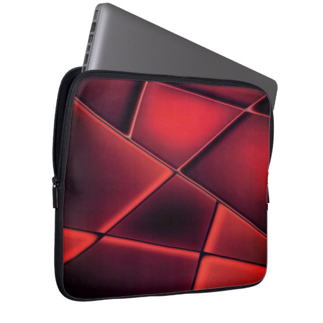 Red rectangle trapezoids with optional combination laptop sleeve (Front Right)