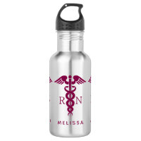 Red Red Caduceus Nurse Medical Symbol