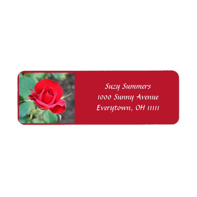 Red Red Rose Address Label (Front)