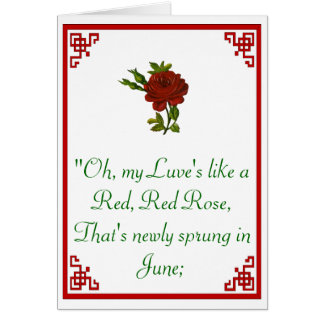 Red, Red Rose Card
