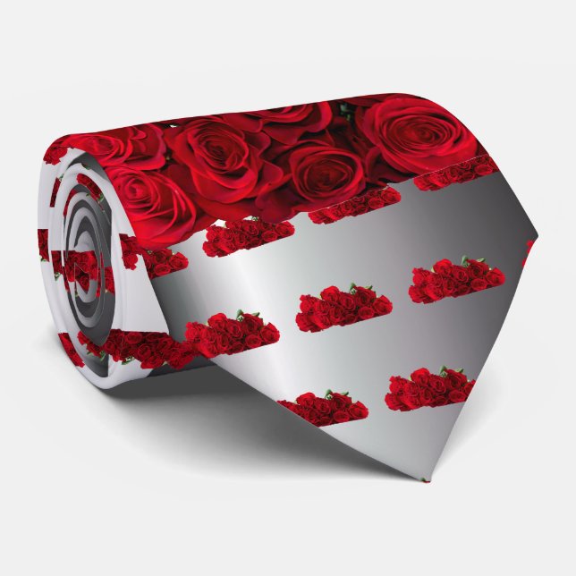 Red Red Rose Tie (Rolled)