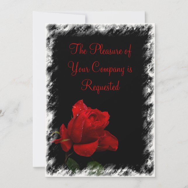 Red Red Rose Wedding Invitation (Front)