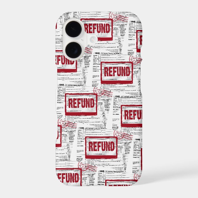 Red Refund Stamp on Income Tax Forms (Back)